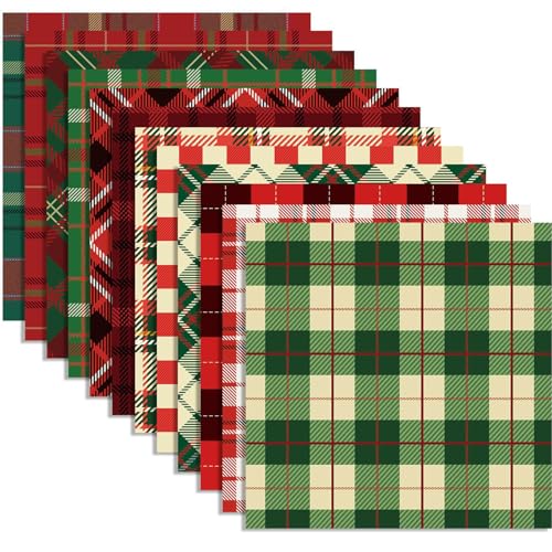 Gemusterte Karte, gemustertes Papier, Weihnachtsmusterpapier 12 Designs 24PCS Doppelseitiger Plaid 12x12 Papierpolster DIY Dekorative Weihnachtspapierpolster für Kartenherstellung Sammelalbum von Liummrcy