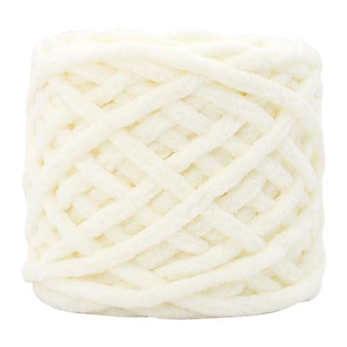 Kunsthandwerksvorräte, Deckengarn weiche dicke klobige Wolle für Häkeln 100g flauschig klobiges Garn für Hand stricken DIY Chunky Strickwolle für Pullover Hüte Decken Schals Creme Weiß weiß von Liummrcy