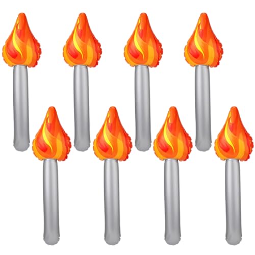 Liummrcy Aufblasbare Torch 8pcs 16x5in Fackel Requisite für Kinder Handheld Leckfache gefälschte Torch süße dekorative DIY -Party -Dekorationen für Halloween, Sportwettbewerb, Halloween von Liummrcy