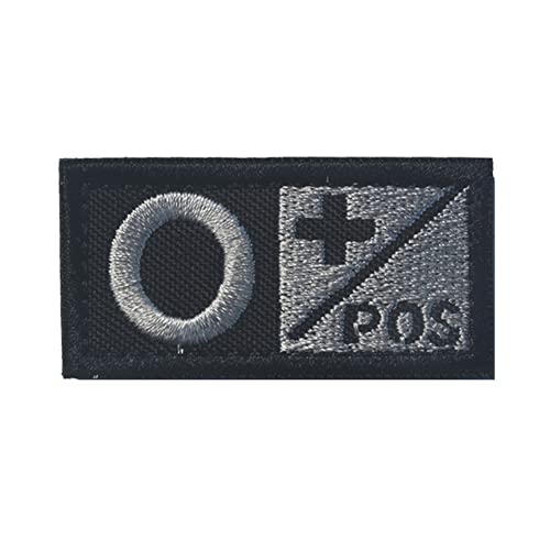 Nähen nähen, Blutgruppenabzeichen Nylon gestickt Moral Emblem Applizes Dekorative Patches Typ O Pos von Liummrcy