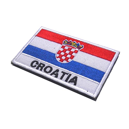 Nähen nähen, kroatische Flagge Stickband Nationalflagge Muster Magic Aufkleber Armabzeichen Kleber Stoff Patch Patch von Liummrcy