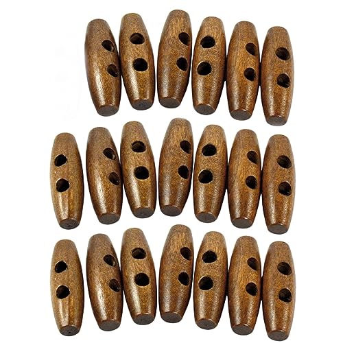 Nähenvorräte, Umschaltknöpfe nähen 2 Löcher Holzmantelknopf Vintage 35 * 11 mm für Baby -Erwachsenen -Kleidungsdekoration 20pcs von Liummrcy