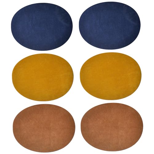 Nähräume, Ellbogenflecken 6pcs Oval 3 Farbeisen auf Flecken Dekorative Diy Wildleder Ellbogenflecken Reparaturflecken für Kleidung Jeans Jacken Tops von Liummrcy