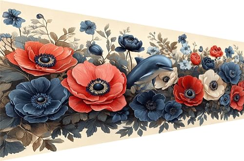 Diamond Painting Delphin Diamond Painting Erwachsene Groß Xxl Blumen 50x100cm,5D Diamant Malerei Strass Kristall Kreuzstich Stickerei,Mosaikherstellung Kunsthand Sets FüR Herbst Dekoration Q1-742 Diamond Painting Delphin Diamond Painting Erwachsene Groß Xxl Blumen 50x100cm,5D Diamant Malerei Strass Kristall Kreuzstich Stickerei,Mosaikherstellung Kunsthand Sets FüR Herbst Dekoration Q1-742 von Liuyqing