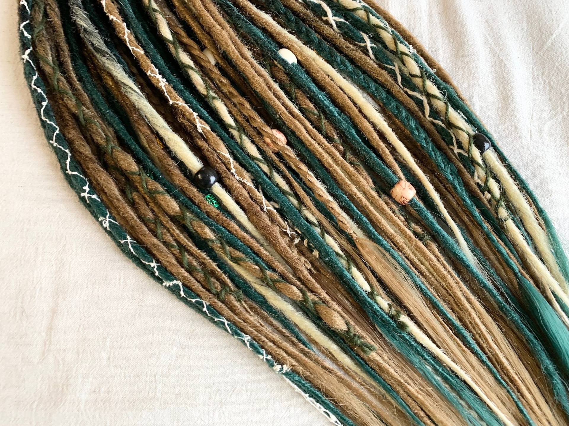 Forest Feeling | Custom Made Dreadlocks Extensions Synthetic Dreads Partial Or Full Sets |Brown Blond Lightblond Seagreen Black Ombre von LivanaDreadart