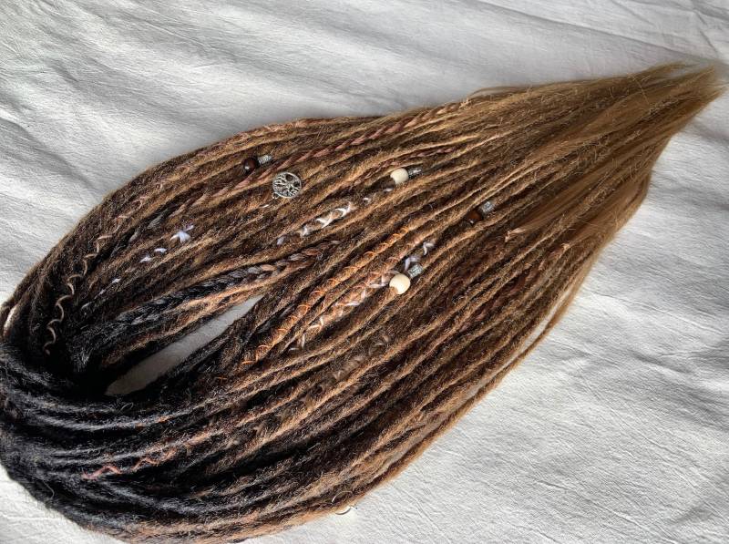 True Natural | Custom Made Dreadlocks Extensions Synthetic Dreads Partial Sets Black Brown Blonde Ombre von LivanaDreadart