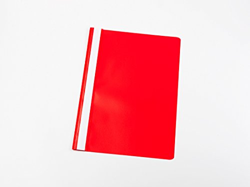 10 Schnellhefter DIN A4 / PP / Farbe: rot von Livepac-Office