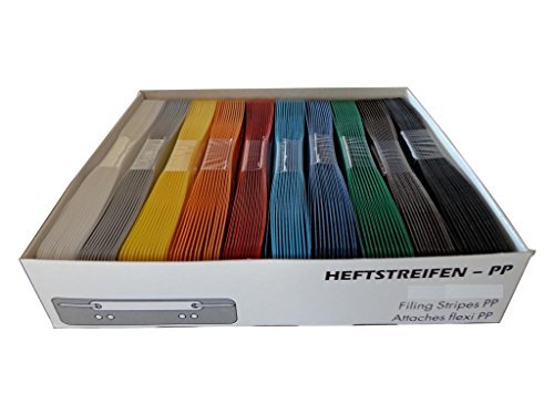 100 Heftstreifen PP / Farbe: hell-grün von Livepac-Office