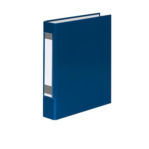 10x Ringbuch mit Rückenschild / DIN A5 / 2-Ringmechanik / Farbe: blau von Livepac-Office