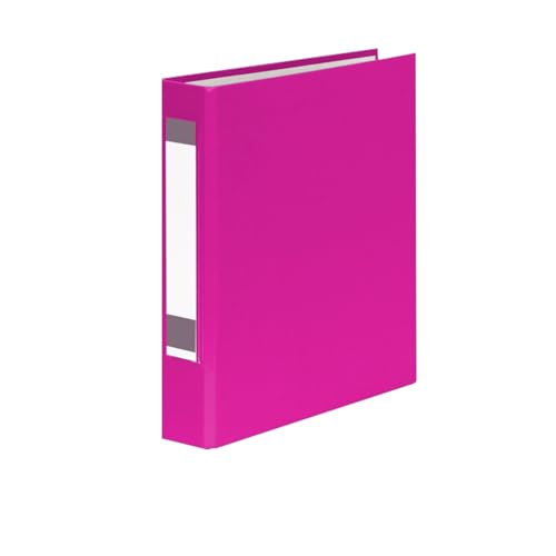 10x Ringbuch mit Rückenschild / DIN A5 / 2-Ringmechanik / Farbe: pink von Livepac-Office