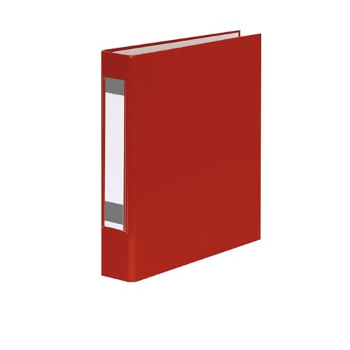 10x Ringbuch mit Rückenschild / DIN A5 / 2-Ringmechanik / Farbe: rot von Livepac-Office