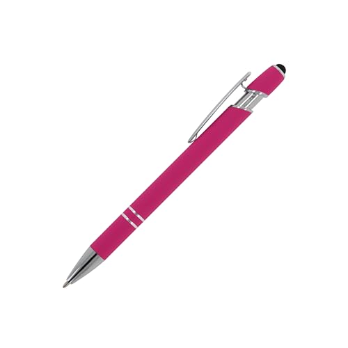 10x Touchpen Kugelschreiber / aus Metall / Soft-Touch / Farbe: pink von Livepac-Office