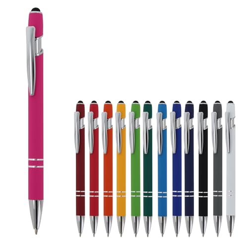 13x Touchpen Kugelschreiber / aus Metall / Soft-Touch / 13 Farben von Livepac-Office