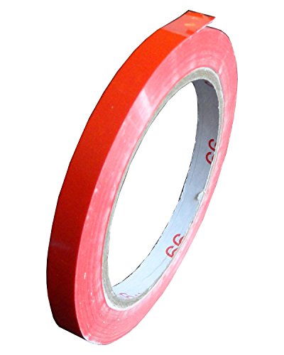 6x PVC Klebeband / 66m x 9mm / leise abrollend / Farbe: rot von Livepac Office