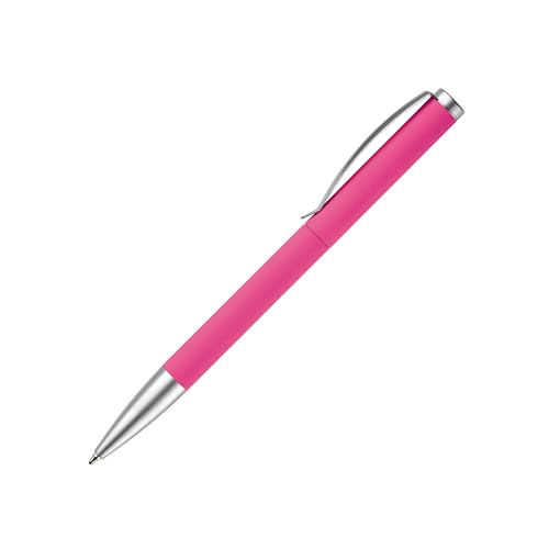 Dreh-Kugelschreiber / aus Metall / mit Soft Touch / Farbe: pink von Livepac-Office