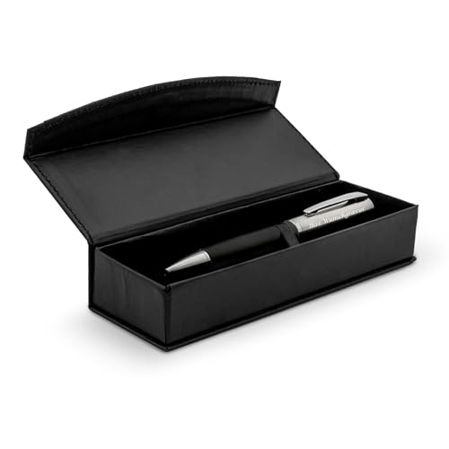 Luxuriöser Kugelschreiber mit Gravur / aus Metall / mit Geschenkbox / schwarz von Livepac-Office