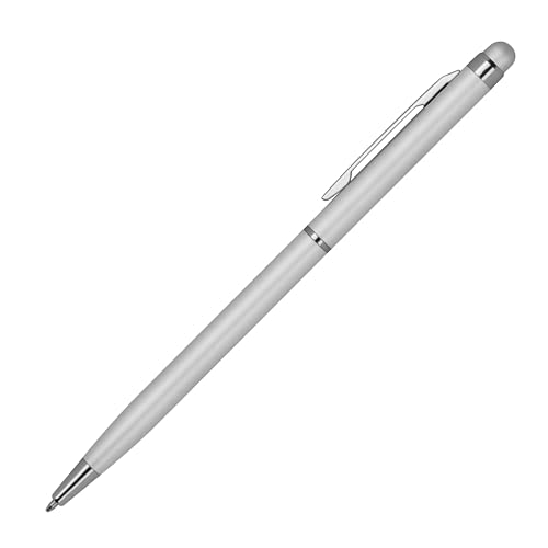 Touchpen Kugelschreiber / schlankes design / Farbe: silber von Livepac-Office