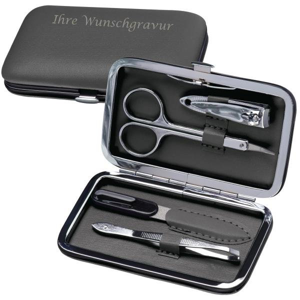 Maniküre-Set Mit Gravur/5-Teilig Im Pvc-Etui Metallrahmen von LivepacOffice