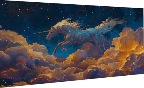 Diamond Painting Wolken Diamant Painting Bilder Einhorn Diamond Painting Erwachsene,DIY Diamant Kunst Malerei Stickerei Set Kreuzstich Bilder für Wand Home Decor Kunsthandwerk Geschenke 30x60cm LX-295 von Lixfagng