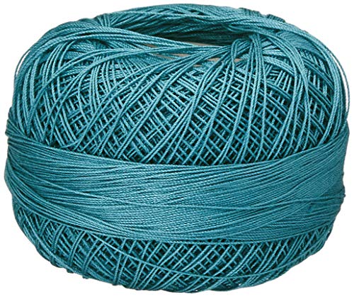 Lizbeth Größe 80 HH80 Baumwollgarn, 180 m, 10 g, Baumwolle, Country Turquoise Medium, 168 von LIZBETH