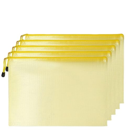 klemmbrettmappe Organizer-Ordner, PVC-Beutel, Papieraufbewahrung, Büro-Organisatoren, Dokument, Schreibwaren, Aufbewahrungsordner, Dateiordner, Reißverschluss-Datei Klemmbrett-Mappe(Yellow) von Lizhuzhuzs28