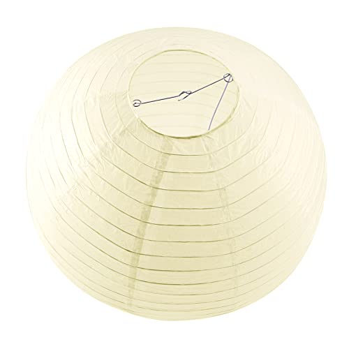 Lizien 1 X Chinese Japanese Paper Lantern Lampenschirm Für Partyhochzeit, 50 cm (20) Cremeweiß von Lizien