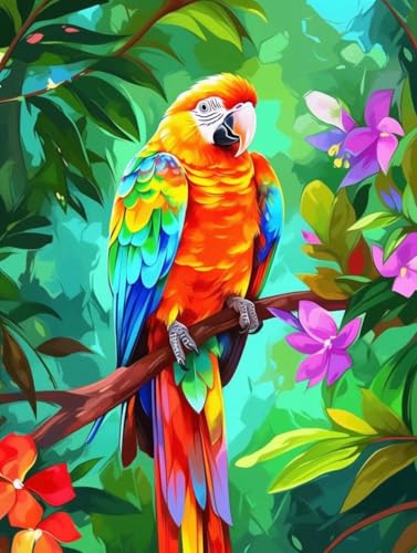 Diamond Painting Erwachsene Vogel 5D Diamant Painting Bilder DIY Full Voller Diamant Malerei Stickerei Set, Diamond Art painting Daiments Painting Erwachsene für Zuhause Wanddeko 100x130cm 4-49 von Ljpsse