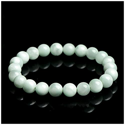 Lllunimon Schöne Elegante grüne Calcit Perlen Armband, Naturstein Dehnbare Single Circle Armband,8mm(about20beads) von Lllunimon