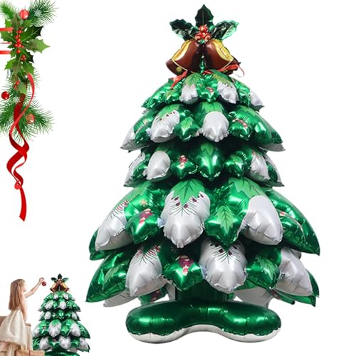 Lmaisdh Stehender Weihnachtsballon, 4D-Weihnachtsbaum-Ballon, Urlaubsrequisiten für und Rasen von Lmaisdh