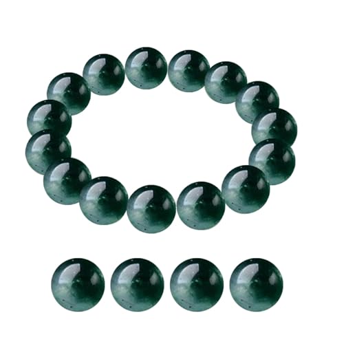 Lmaisdh Steinperlen für Armbänder, Edelsteinperlen, 10 mm, grüne Perlen, Schmuckherstellung, Kristallperlen für junge Menschen, ältere Menschen, Männer, Frauen von Lmaisdh