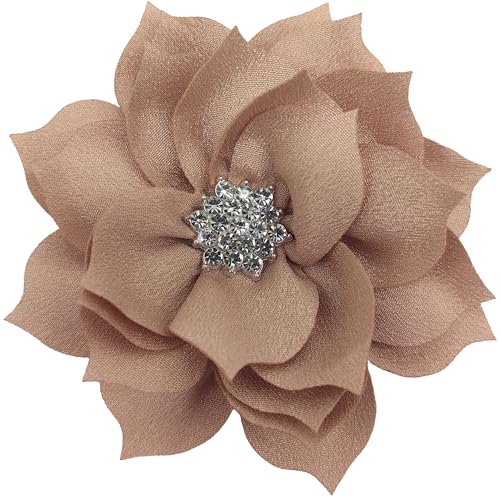 Lmlliang Chiffon-Strass, flache Rückseite, gerüschte Stoffblume für selbstgemachte Stirnbänder, Blumen, Basteln, Party-Dekoration, Nähapplikation, Khaki, 7,6 cm, 10 Stück Lmlliang Chiffon-Strass, flache Rückseite, gerüschte Stoffblume für selbstgemachte Stirnbänder, Blumen, Basteln, Party-Dekoration, Nähapplikation, Khaki, 7,6 cm, 10 Stück von Lmlliang