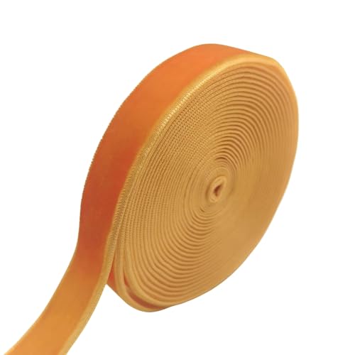 Lmlliang Samtband, einseitig, Vintage-Samtband für Weihnachtsbaum, Geschenkverpackungen, Basteln und Dekorationen, 4,5 m, Orange von Lmlliang