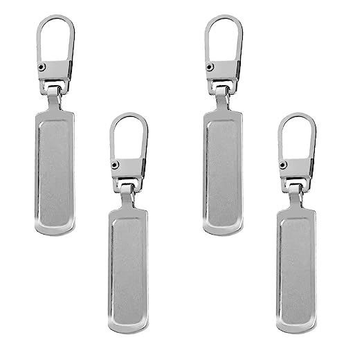 Lmyzcbzl Reißverschluss Zipper, 4 Stück Ersatzteile Reißverschluss Zipper, Metall Zipper Pull, Abnehmbares Metall Zipper Pull, Reißverschluss Ersatz, für Geldbörse, Kleider, Jeans, Koffer, Gepäck von Lmyzcbzl