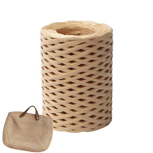 Bast Band Naturbast Papierband, Bastgarn Zum Häkeln, Raffiabast Papierband Bast Band Packschnur Für Bastelarbeiten, Bast Raffia Papier Packschnur Für Geschenkverpackung, Weben, Dekoration von Lnhgh