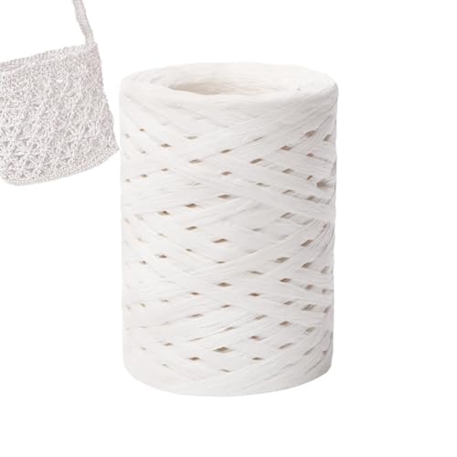 Bast Band Naturbast Papierband, Bastgarn Zum Häkeln, Raffiabast Papierband Bast Band Packschnur Für Bastelarbeiten, Bast Raffia Papier Packschnur Für Geschenkverpackung, Weben, Dekoration von Lnhgh