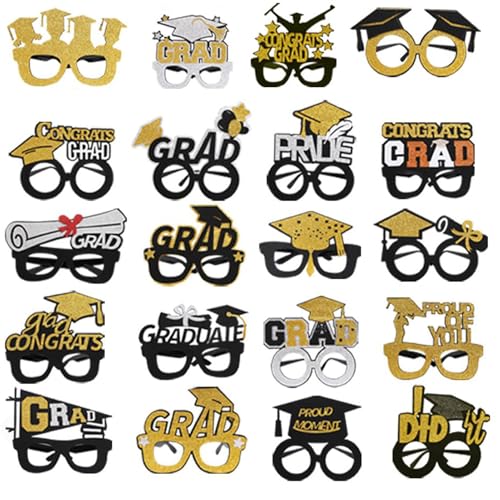 Lnhgh 2025 Sonnenbrille, Grades -Foto -Requisiten - Abschlussbrille Klasse von 2025,Schwarz -Gold Decorative Grad Brille Booth Party Gefälligkeiten für Kindergarten, Vorschule & Mädchen Lnhgh 2025 Sonnenbrille, Grades -Foto -Requisiten - Abschlussbrille Klasse von 2025,Schwarz -Gold Decorative Grad Brille Booth Party Gefälligkeiten für Kindergarten, Vorschule & Mädchen von Lnhgh