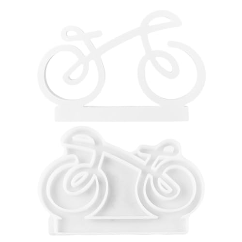 Lnhgh Fahrrad-Harzform, Fahrradform für Kerzenhalter-Dekoration | Fahrrad Epoxidharz Handwerk Silikonform Tonformen | Candy Sugar Cupcake Topper Backform für Desktop-Dekoration, Ornamente, von Lnhgh