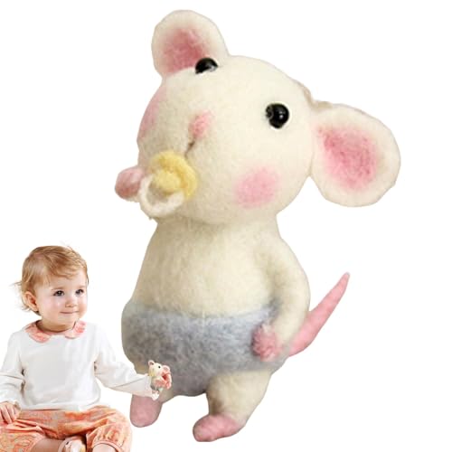 Lnhgh Nadelfilz-Set für Anfänger,Wollnadelfilz-Anfänger-Sets - Nadelfilzset aus Wolle mit Tiermotiven | Tier-Nadelfilz-Anfänger-Set für Anfänger, Kinder, von Lnhgh