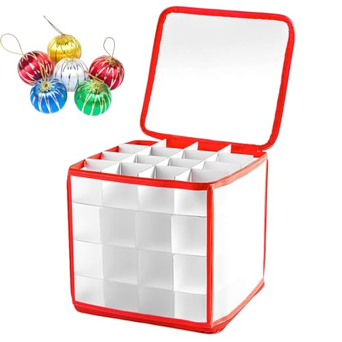 Lnhgh Weihnachtskugel Aufbewahrungsbox, 64 Grid Aufbewahrungsbox Sortierbox Weihnachtstasche Für Christbaumkugeln Weihnachtsschmuck, Christbaumkugel Aufbewahrung von Lnhgh