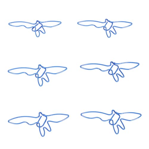 LOCADENCE 100 Stück Büroklammern, Rutschfeste Blaue Vögel, Metall Lesezeichen Büroklammern mit Aufbewahrungsbox für Schule, Büro, Bibliothek, Papierkram, Persönlich von Locadence