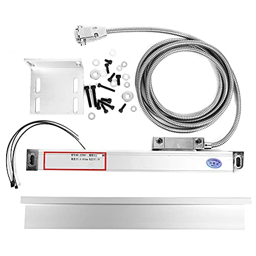 LOCADENCE 2PCS Linearmaßstab, 0 100 mm 0 200 mm Hub aus Aluminiumlegierung JCS900 2AE Digitalanzeige mit Montagezubehör für Fräsdrehmaschine EDM Fräsmaschine von Locadence