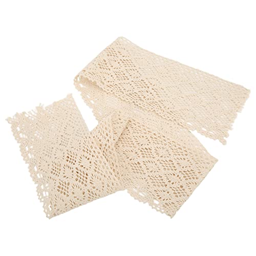 LOCADENCE 5 Yards Spitzenband, 12 cm Breite, Baumwollfaden, Blumenmuster, Spitzenband Zum Basteln, Nähen, Verpacken und Brauthochzeitsdekorationen (Beige) von Locadence