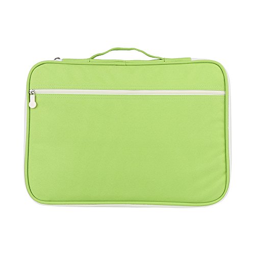 LOCADENCE Multifunktionale A4 Dokumententaschen, 34,9 X 24,9 X 3,6 cm, Wasserdichte Oxford Stoff Reisetasche mit Reißverschluss, Business Büro Aktentasche (Grasgrün) von Locadence