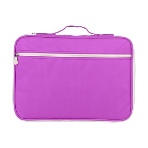 LOCADENCE Multifunktionale A4 Dokumententaschen, 34,9 X 24,9 X 3,6 cm, Wasserdichte Oxford Stoff Reisetasche mit Reißverschluss, Business Büro Aktentasche (Lila) von Locadence