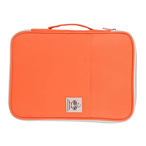 LOCADENCE Multifunktionale A4 Dokumententaschen, 34,9 X 24,9 X 3,6 cm, Wasserdichte Oxford Stoff Reisetasche mit Reißverschluss, Business Büro Aktentasche (Orangegelb) von Locadence