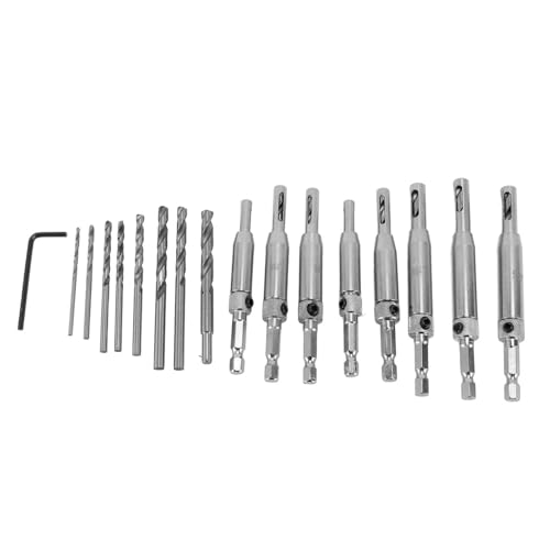 LOCADENCE SELTENZENTRAGE ÜBER BIT SET, Sechskant Shank selbst zentrierende Scharnierkern -Kernbohrmaschine, selbst zentrierende Scharnierbohrmaschine Bit Set von Locadence