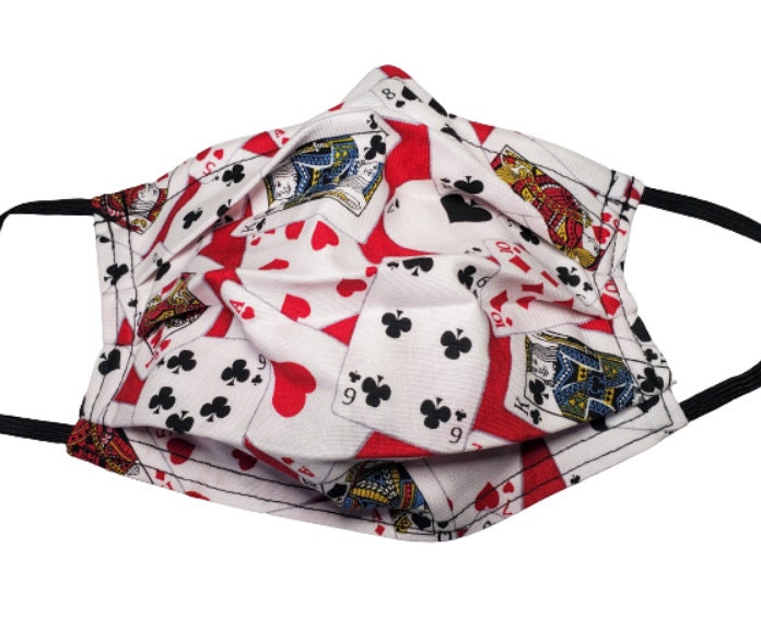 Royal Flush Poker Gesichtsmaske Verstellbare Wiederverwendbare Mit Nasennadel Draht Und Filterfach von LochNessLocker