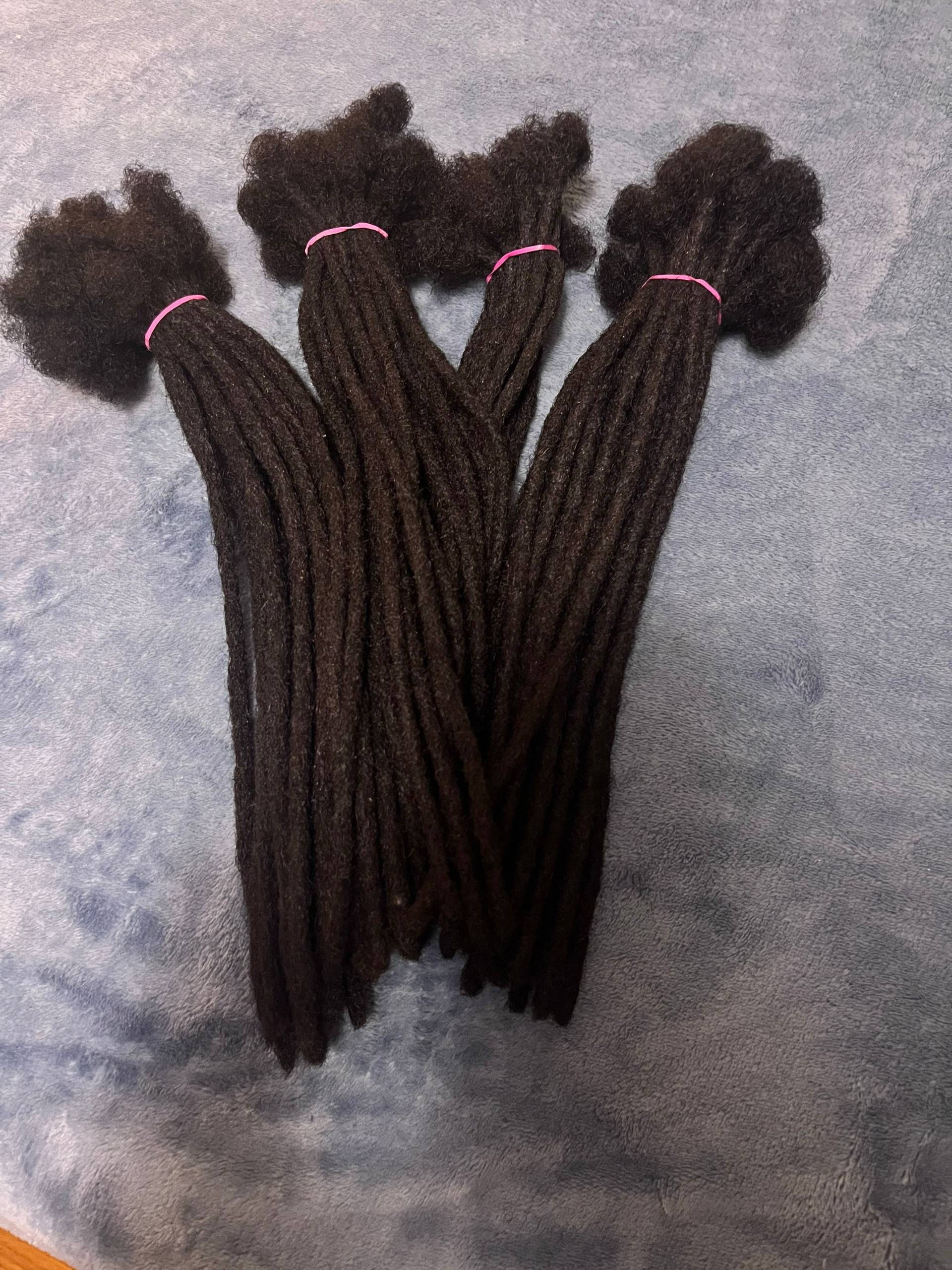 70 Stk. 10" 0, 4cm 100% Echthaar Dreadlocs Haarverlängerungen von Locsbyindra