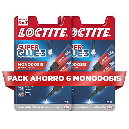 Loctite Super Glue-3 Mini-Dosis Extra starker Kleber für Qualitätsreparaturen, starker & schneller Kleber für alle Materialien, Universalkleber in Dosengröße, 3 x 1 g von Loctite