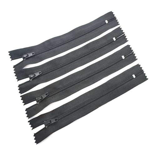 3# Nylon Coil Reißverschluss Dekorative Reißverschlüsse, Schwarz, 10pcs 10cm von LoczEk